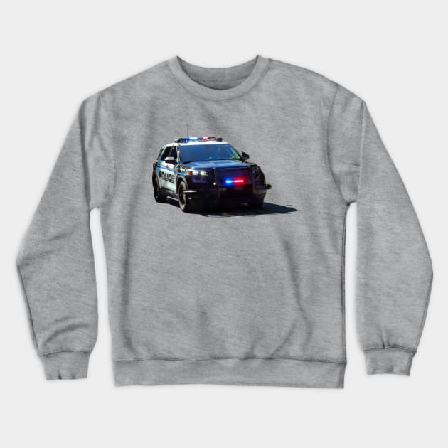 Police Car Crewneck Sweatshirt by SusanSavad